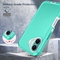 thumbnail image 6 of I-HONVA Compatible with iPhone 16 Case,3-Layer Military Grade Drop Protection Anti-Slip Bumper Rugged Shockproof Dustproof Protection 6.1 inch Phone Case,Teal Wihte, 6 of 8