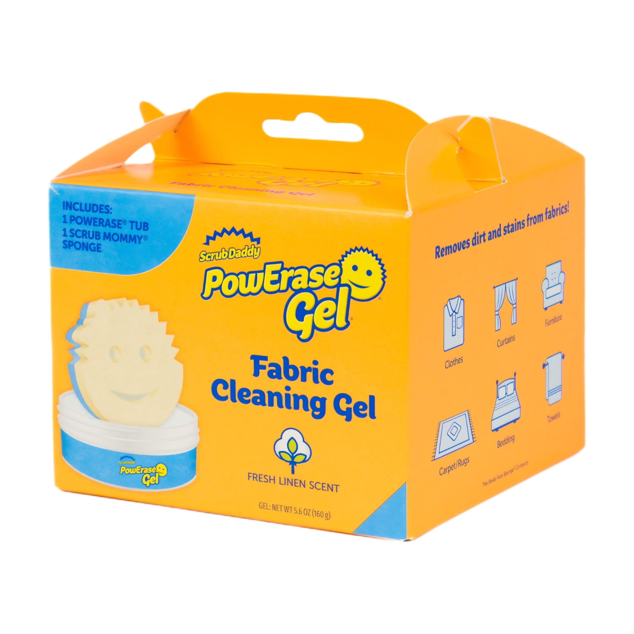 Scrub Daddy PowErase Fabric Cleaning Gel with Scrub Mommy Dual-Sided Cleaning Sponge
