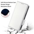 thumbnail image 3 of Allytechgroup Flip Case for Google Pixel 9A, PU Leather Slim Fit Shell Cards Holder Kickstand Shockproof Anti-Scratch Corner Protective Wallet Case for Google Pixel 9A, White, 3 of 5