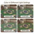 thumbnail image 7 of ODIKA 3'x5' Washable Area Rug Non-Slip, Flatweave, Easy Care Scoreboard Layout With Plate Center Emblem Baseball Field Sport Playful for Hallway, Laundry Room, 7 of 7