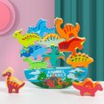 thumbnail image 4 of ​Dinosaur Stacking Blocks STEM Toy - 6 Balance Puzzles w/ Animal Figures ,Educational Games for Kids 3-8 ,Develop Focus, Motor Skills & Parent Bonding​​ A, 4 of 9
