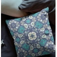 thumbnail image 5 of HomeRoots 411227 6 x 20 x 20 in. Blue & White Zippered Floral Indoor & Outdoor Throw Pillow, 5 of 5