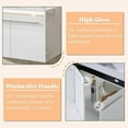 thumbnail image 4 of ARYARD 60" LED Floating Bathroom Double Vanity with Sink Combo, Modern High Gloss Wall Mounted Bathroom Storage Cabinet with 3 Hole Sink, White, 4 of 9