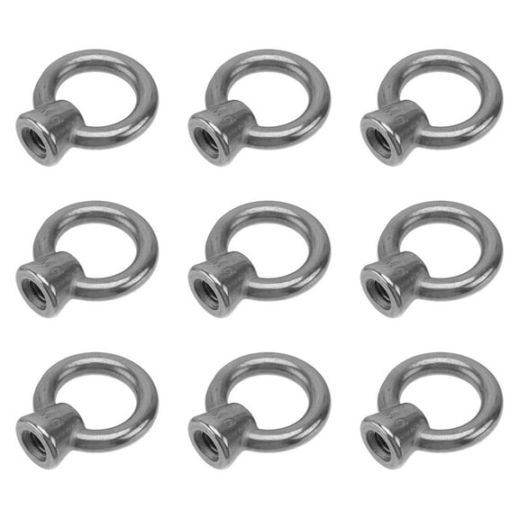 Stainless Steel Lifting Eye Ring Nut Bolt for Hardware Use 10 Pieces