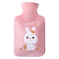 thumbnail image 1 of Bolsa de botella de agua caliente de felpa de dibujos animados, compresa caliente espesada para el cuello del Abdomen de la cintura Rosa 1000ml Yuyangstore Biberón Calentador, 1 of 8