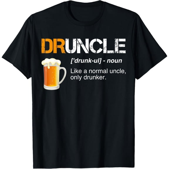 t-shirt Mens Druncle - Like A Normal Uncle Only Drunker - Funny Beer T-Shirt.