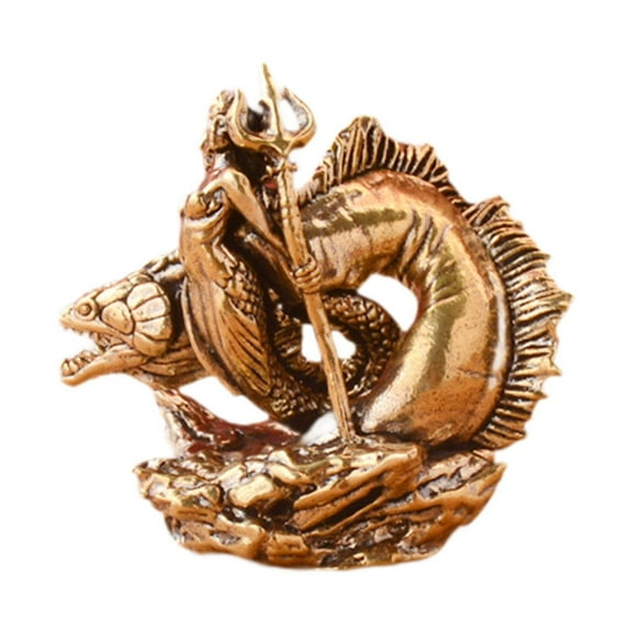 Medusa Statue Sculpture Handcrafted Brass for Home Office Desktop Shelf and Cabinet Display