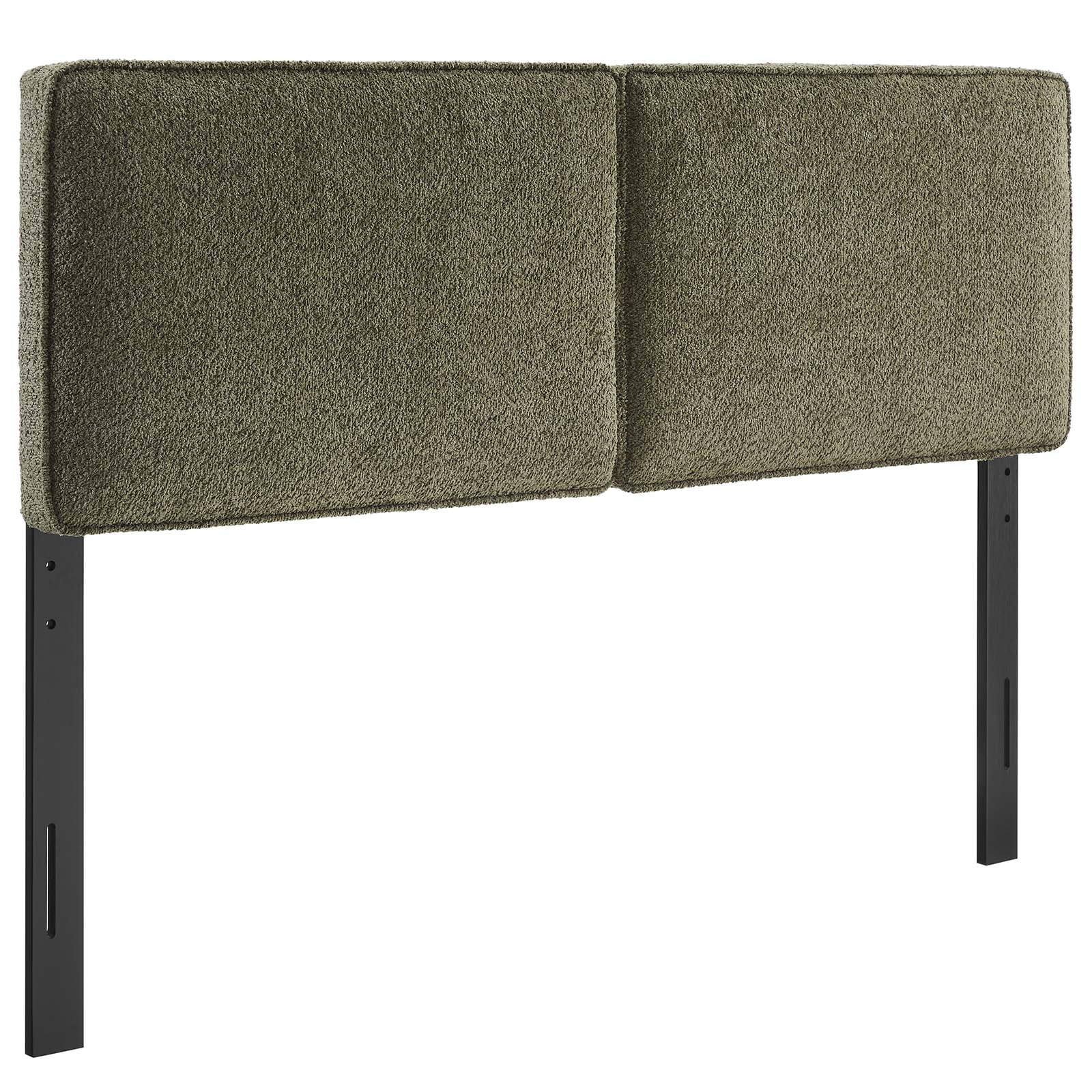 Lindee Boucle Fabric Queen Headboard in Sage