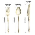 Efavormart 24 Pack | Gold / Clear Glittered European Plastic Utensil ...