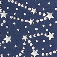 INC Women's Navy Embellished Celestial Sparkle Chain Strap Clutch Handbag Purse