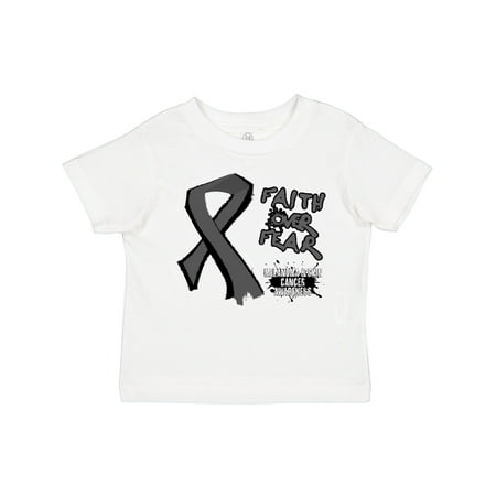 

Inktastic Ribbon Faith over Fear Melanoma & Skin Cancer Awareness Gift Toddler Boy or Toddler Girl T-Shirt