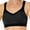 Black / Grey, variant on Amoena Womens Jolie Wire-Free Mastectomy Seamless Pocketed Sports Bra Black/Grey 32C
