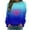 Blue, variant on WREESH Women's Pink Ribbon Heart Graphic Sweatshirt Fall Casual Crewneck Long Sleeve Cancer Awareness Top Purple
