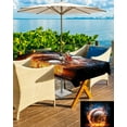 thumbnail image 5 of Fsddascl Baseball Outdoor Tablecloth - 60x84 Inch Rectangle Dining Table Cover, Baseball Flame Modern Abstract Art Waterproof Outdoor Table Cloth with Umbrella Hole & Zipper for Picnic/Patio/Party, 5 of 7