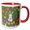 Red/White, variant on 3drose, Happy Easter, from Adorable Anime Style Bunny. Flowers, Eggs, Grass, 11oz Mug