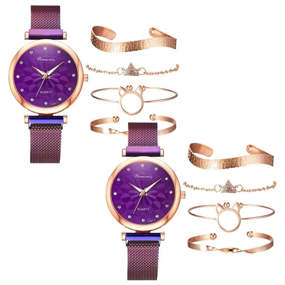 Reloj de Dama VentDepot AstraTimePurple 2Pzas 3.4cm 25cm 1.4cm 1cm Morado