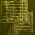 thumbnail image 1 of Ahgly Company Indoor Square Abstract Yellow Modern Area Rugs, 5' Square, 1 of 4