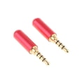 thumbnail image 3 of Conectores de 3,5 mm Chapados en oro shamjiam Adaptador para auriculares rojo, 3 of 4
