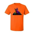 thumbnail image 2 of Wild Bobby, Neon Retro Rainbow DJ MC Hip Hop Cat | Mens Cat Lover Graphic T-Shirt, Orange, Medium, 2 of 4