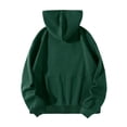 thumbnail image 4 of Pullover Sweaters for Women Work Winter Fall Comfy Hooded Long Sleeve Mitten-Cuff Drop Shoulder with Pocket Butterfly Print Leisure Polyester Hoodies Sweatshirts(Green,M), 4 of 6