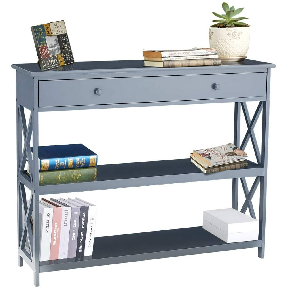 Erommy Console Table Entryway Table 3 Tiered Sofa Table Classic X