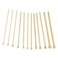 thumbnail image 2 of Natural Color Bamboo Single Pointed Afghan Tunisian Crochet Hooks Needles 25.5Cm-25Cm Long,1 Set(12 Pcs/Set), 2 of 6