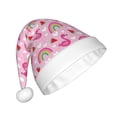 thumbnail image 2 of Fuzoiu Cute Flamingo Print Santa Hat Christmas Hat for Adults,Santa Hats with Pompom, Unisex Xmas Holiday Hat for Christmas New Year Festive Party Supplies, 2 of 6