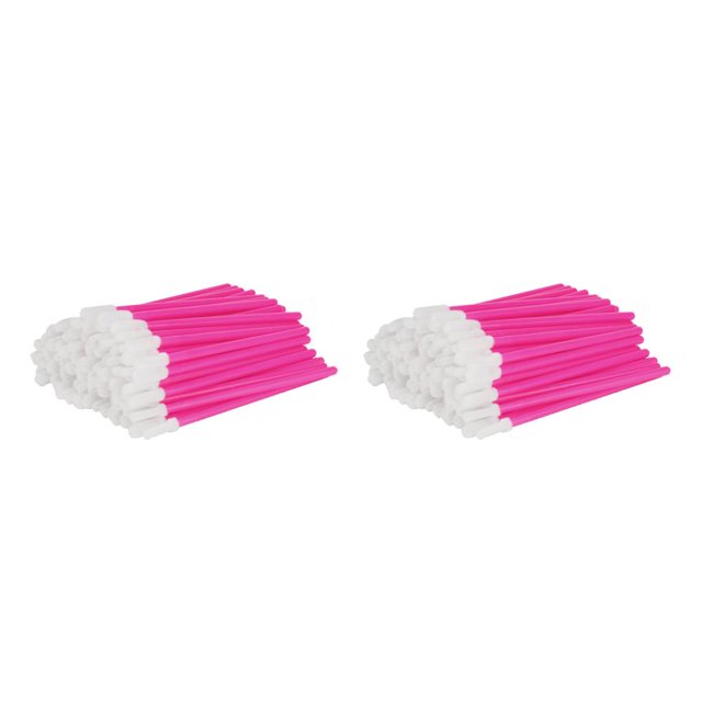Seitruly 100pcs Nylon Fiber Lightweight Lip Brush Handle Wands Women Gloss Brushes Makeup Clean Applicator Tools with Anti-skidding Lip Rosa roja 2piezas Seitruly CBP495013