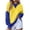 Yellow #66, variant on Women Color Block Pullover V Notch Crew Neck Sweatshirt Raglan Long Sleeve Sweatshirts Contrast Side Pocket L