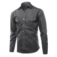 thumbnail image 1 of FashionOutfit Men's Solid Casual Chest Pocket Long Sleeve Button Down Shirts, 1 of 1