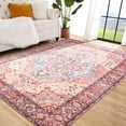 thumbnail image 4 of Jamfeel Soft Vintage Rugs Distressed Printed Area Rug Carpet for Living Room Bedroom Home Decor,4'x6',Red, 4 of 7