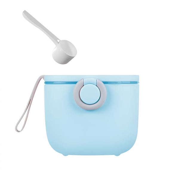 ACDANC Baby Formula Dispenser, Portable Milk Powder Dispenser Container with Carry Handle and Scoop for Travel Outdoor Activities with Baby Infant, 8.8OZ, 0.55LB, 250g (Blue-1 Pack)