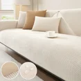 thumbnail image 3 of 1PC Jacquard Sofa Mat Cover Solid Color L-shaped Sofa Towel Water Repellent Anti-Slip Couch Slipcovers for Living Room Hotel (A2 Light gray,L 90x210cm 1pc), 3 of 7