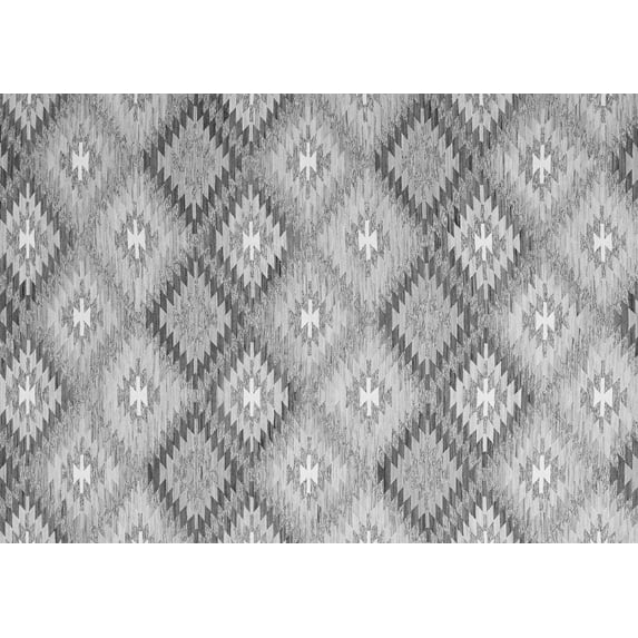 Ahgly Company Indoor Rectangle Southwestern Gray Country Area Rugs, 7' x 10'