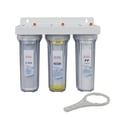 thumbnail image 1 of 3-Stage Drinking Water Filtration System, 3/4" Port With Sediment,Carbon Block,Resin Filter Make Hardness Water To Soft Water, 1 of 6