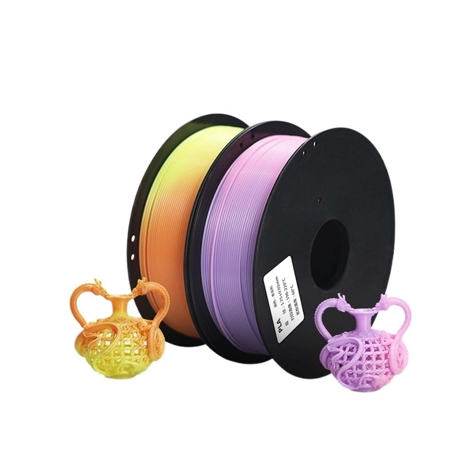 3D Printer PLA Filament 1.75mm Color Change with Temperature Filament 1Kg Dimensional Accuracy +/-0.02mm for 3D Printing