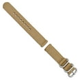 thumbnail image 2 of DeBeer 18mm Two-Piece Khaki Brown Ballistic Nylon with Brushed Stainless Steel Buckle and Quick Release Spring Bars 8.5 inch Watch Band, 2 of 3