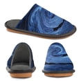 thumbnail image 4 of IAUYY Memory Foam House Slippers Suitable for Both Men and Women. Comfortable, Anti-Slip Plush Flat-Bottomed Slippers The Best Holiday Gift Deep Blue and White Intertwined, 4 of 9