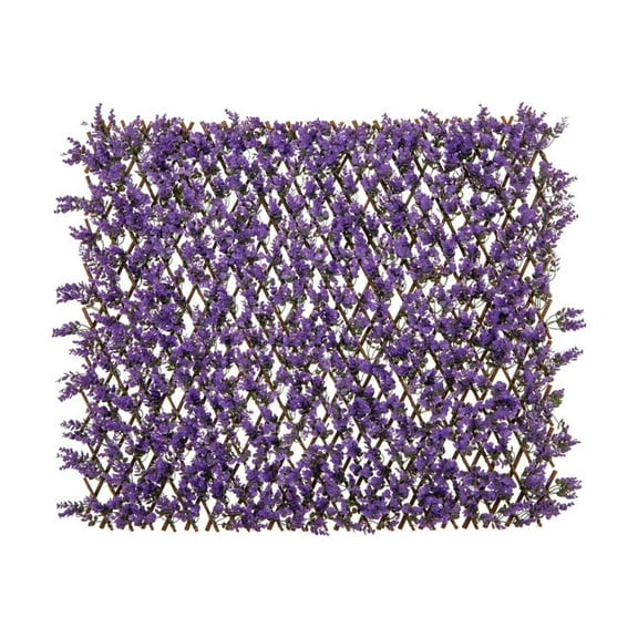 YYAo Privacy Fence Screen, Decorative Faux Purple Eucalyptus Fencing Panel with Real Willow Frame for Balcony Patio