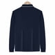 thumbnail image 5 of Ceisia Men's Slim-Fit Contrast-Trim Long-Sleeve Polo Shirt Multi-Solid for All-Season Casual Gift, 5 of 7
