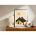 thumbnail image 2 of Christmas Mountain Landscape Poster Vintage Holiday Print Scandinavian Minimalist Art Modern Christmas Decor Winter Mountain Scene Abstract, 2 of 3