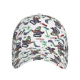 thumbnail image 2 of Naloa Original Classic Low Profile Hat Men Women Baseball Cap Dad Hat Adjustable Unconstructed Dinosaur on Excavator2 Print Cap, 2 of 9