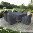 thumbnail image 5 of Covers & all 6-Person Outdoor Patio Dining Set Covers, 7-Piece Set for Chairs and Table, Water-Repellent UV-Resistant Polyester with Tie-Downs, 5 of 6
