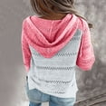 thumbnail image 3 of CAICJ98 Womens Cardigan Sweaters Women's Open Front Casual Knit Cardigan Classic Long Sleeve Sweater Coat Pink,M, 3 of 4