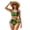 Jamaican Flag Print, variant on Garronmavis Women's High Waisted Bikini Sets 2 Piece Beach Swim Bathing Suits Crisscross Back Self Tie Swimwear Drawstring Bathing Suits