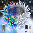 thumbnail image 1 of Color Changing Christmas Lights, 66ft 200LED Fairy Lights 11 Modes White to Multicolor , Connectable Waterproof Remote Control Twinkle Lights for Christmas Decorations, 1 of 7