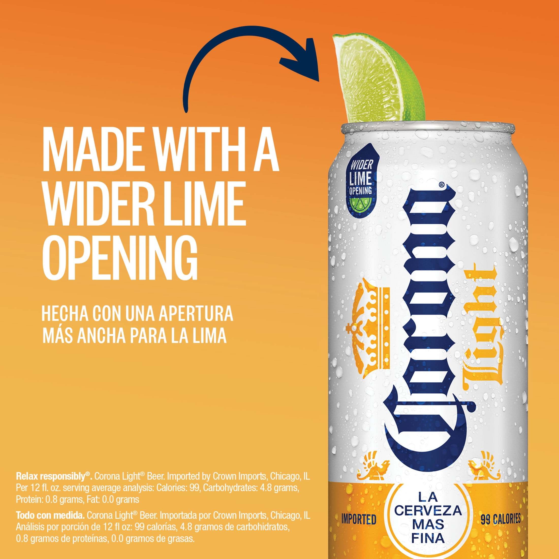 Corona Light Mexican Lager Light Beer, 12 Pack 12 fl. oz. Slim Cans, 4.0% ABV