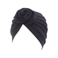 thumbnail image 1 of Guardurnaity Envolturas para la cabeza para mujer, diademas con nudos de flores en forma de V, gorro para dormir al tacto, gorro, accesorios de ropa a Sombreros negro Guardurnaity AP008896-04, 1 of 6