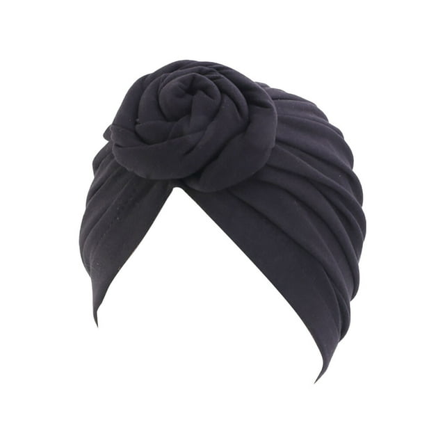 Guardurnaity Envolturas para la cabeza para mujer, diademas con nudos de flores en forma de V, gorro para dormir al tacto, gorro, accesorios de ropa a Sombreros negro Guardurnaity AP008896-04