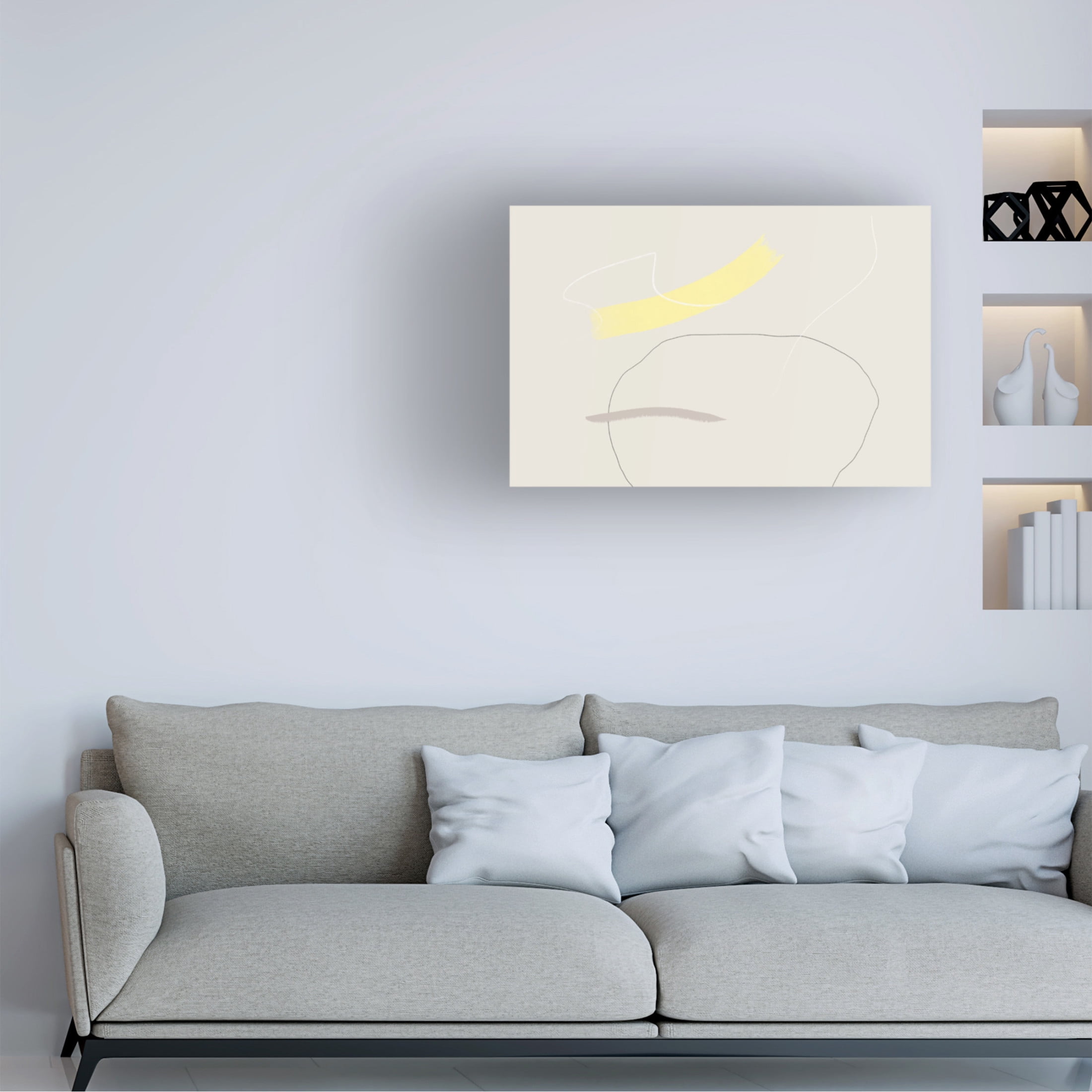 Trademark Fine Art uplusmestudio Touch of Yellow Canvas Wall Art